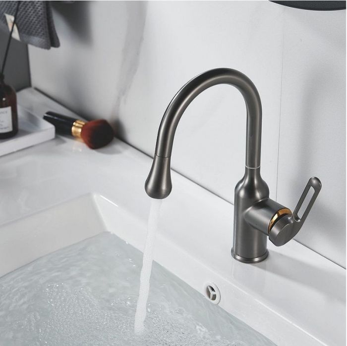 Смеситель для раковины Raffine F101T цвет Оружейная сталь