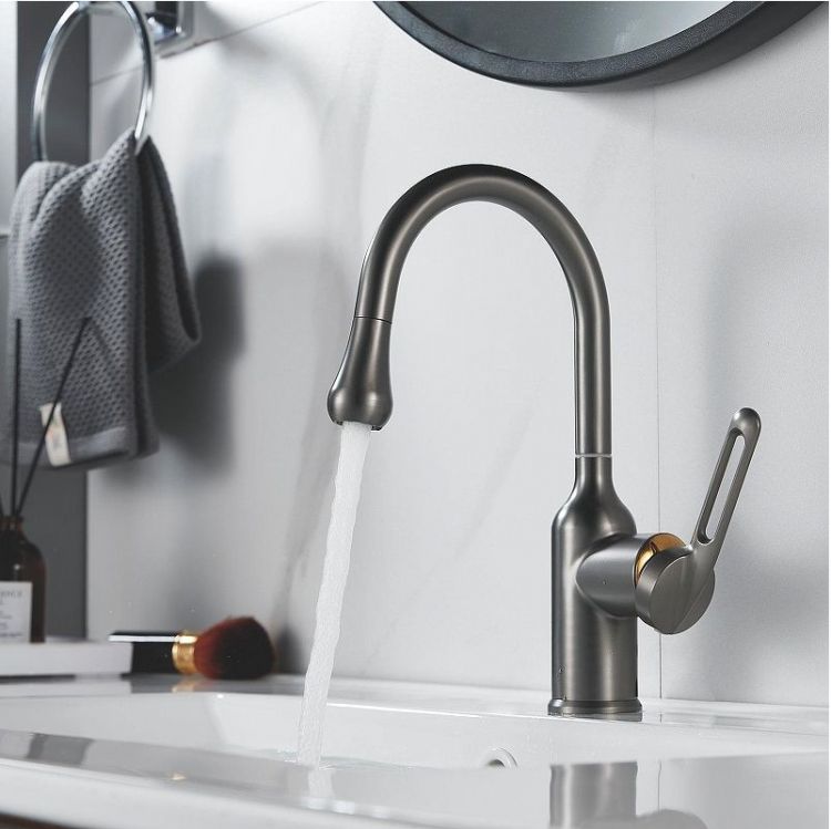 Смеситель для раковины Raffine F101T цвет Оружейная сталь Смеситель для раковины Raffine F101T цвет Оружейная сталь