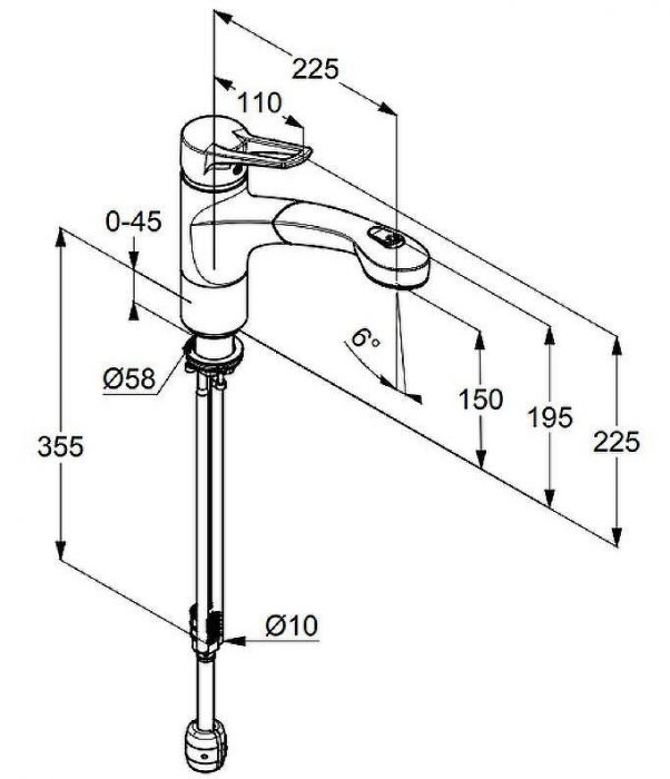 Смеситель для кухни Kludi MX 399418262 Мокка Хром