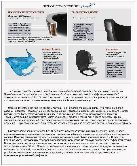 Унитаз Ceruttispa Sella Aria MB CT9160 подвесной Черный матовый с сиденьем Микролифт
