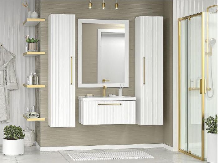 Шкаф пенал Brevita Alicante 35 ALI-05035-01 подвесной Белый матовый