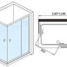 Душевой уголок WeltWasser WW200 QS22 120x90 10000001231 профиль Хром стекло прозрачное