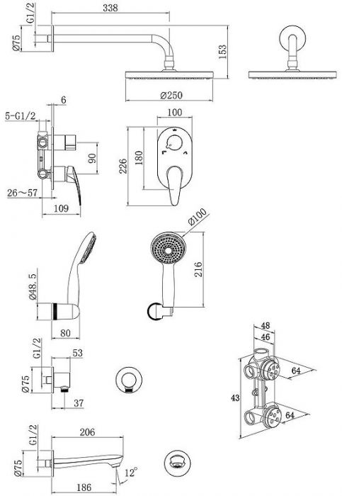 Душевая система Lemark Linara LM0422C цвет Хром