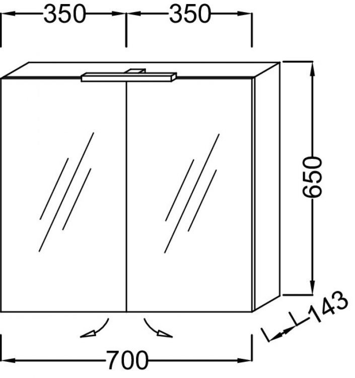 Зеркальный шкаф 70 см Jacob Delafon EB786RU-G1C, белый блестящий Зеркальный шкаф 70 см Jacob Delafon EB786RU-G1C, белый блестящий