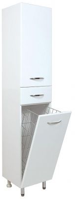 Шкаф пенал Onika Модерн 26 402606 с бельевой корзиной цвет Белый