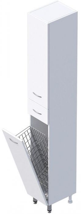 Шкаф пенал Onika Модерн 26 402606 с бельевой корзиной цвет Белый