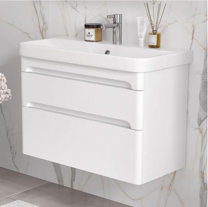 Тумба под раковину Equil Nice 80 tpNICE80.2Y-05 подвесная цвет Белый