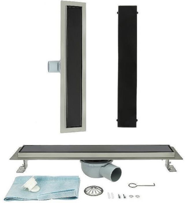 Душевой лоток ALMAes Laguna 60 LG60BL с Черной решеткой
