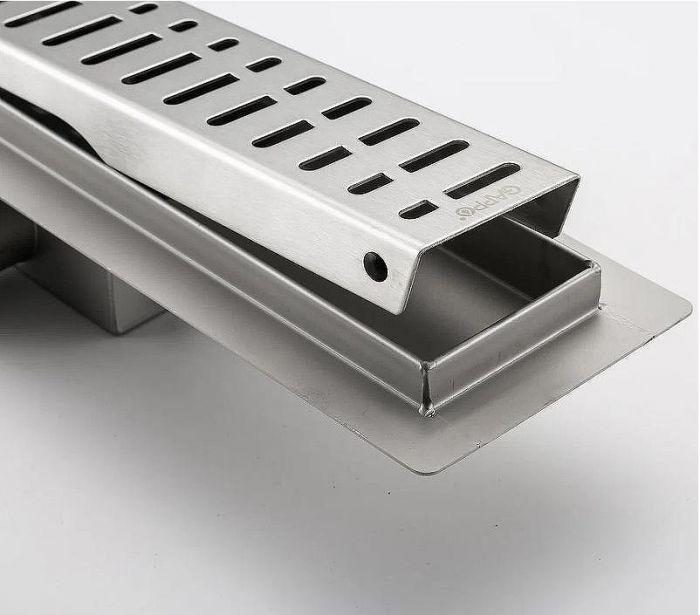 Душевой лоток Gappo G84007-3 с решеткой Сатин