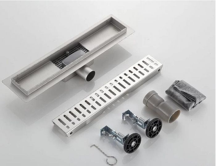 Душевой лоток Gappo G84007-3 с решеткой Сатин