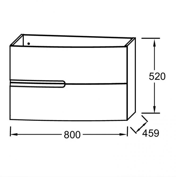 Тумба под раковину Jacob Delafon Nona 80 см EB1888RU-G1C, глянцевый белый