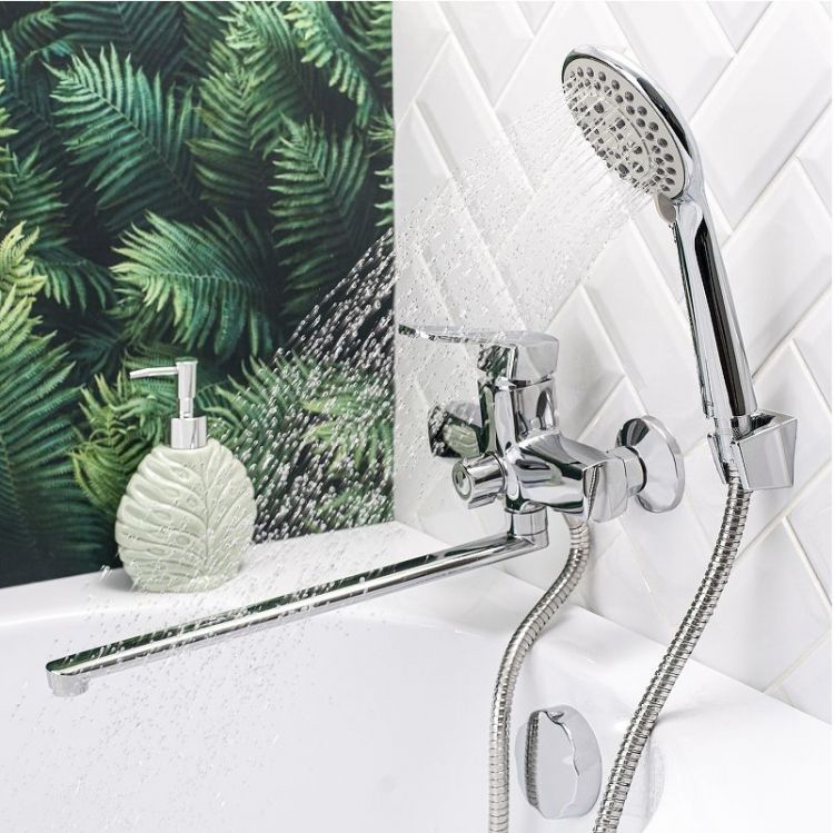 Смеситель для ванны Boou B8215-18F универсальный цвет Хром