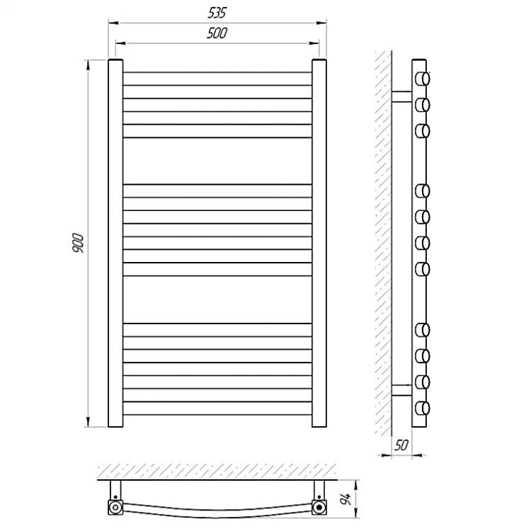 Полотенцесушитель электрический масляный Laris Гранд Полотенцесушитель электрический масляный Laris Гранд