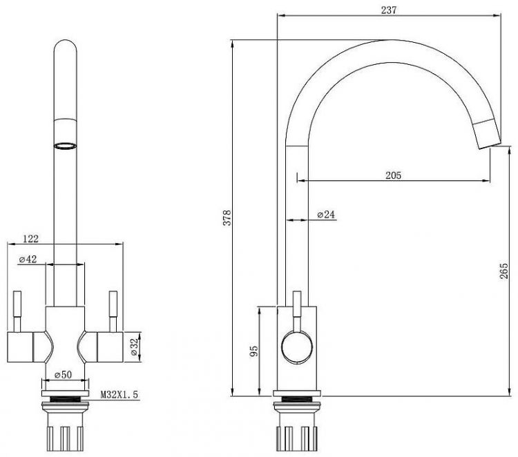 Смеситель для кухни WesnaArt Eko EKO05-1102 Сатин