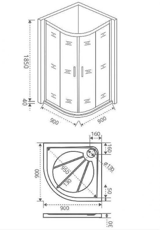 Душевой уголок Good Door Infinity R-90-C-CH 90x90 профиль Хром стекло прозрачное