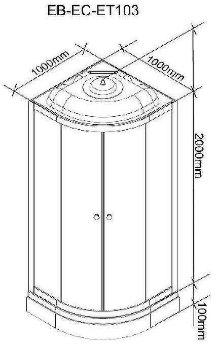 Душевая кабина Parly Effect 100x100 EF1031 без гидромассажа