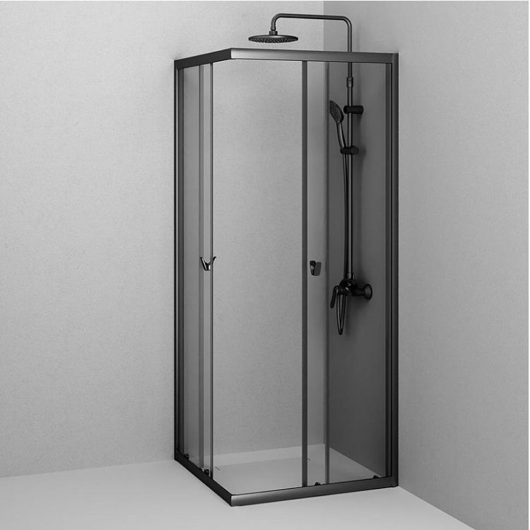 Душевой уголок AM.PM Sunny 80х80 W87G-403-8080-BT профиль Черный матовый стекло прозрачное Душевой уголок AM.PM Sunny 80х80 W87G-403-8080-BT профиль Черный матовый стекло прозрачное