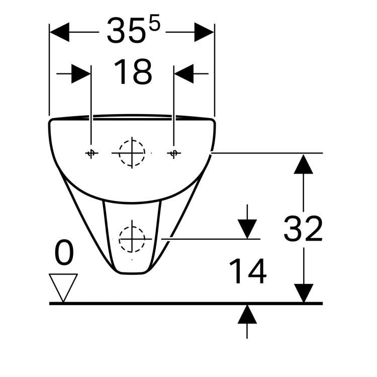 Биде подвесное Geberit Renova Nr.1 Plan, 232150000 Биде подвесное Geberit Renova Nr.1 Plan, 232150000