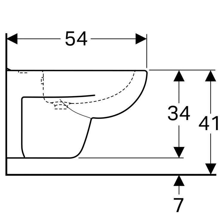 Биде подвесное Geberit Renova Nr.1 Plan, 232150000 Биде подвесное Geberit Renova Nr.1 Plan, 232150000