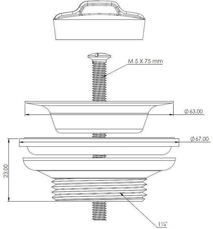 Выпуск для раковины Aquanet 339429 цвет Белый