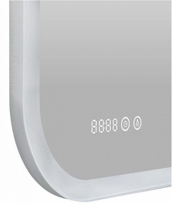 Зеркало Reflexion Point 800х700 RF4513PT с подсветкой с сенсорным выключателем, диммером и часами