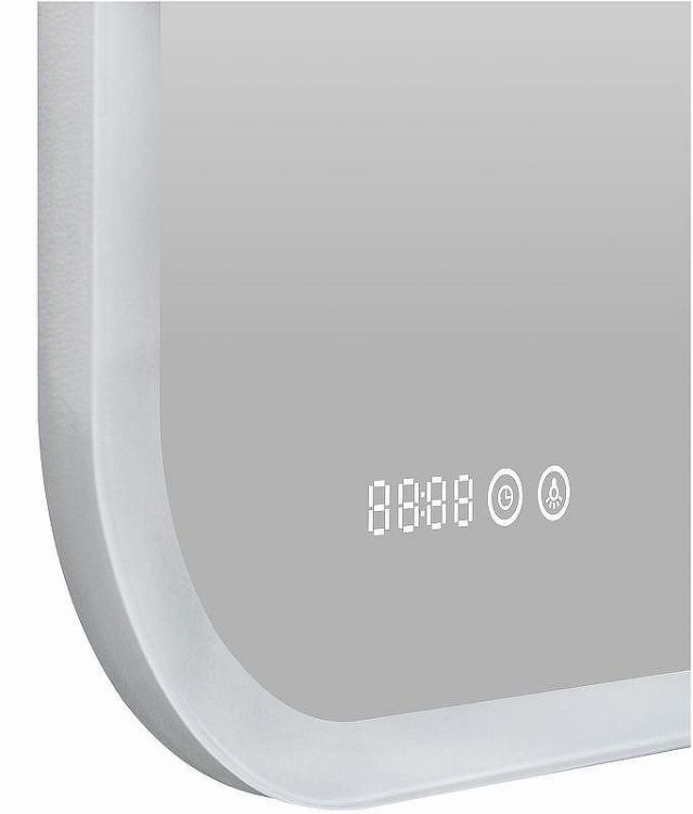 Зеркало Reflexion Point 800х700 RF4513PT с подсветкой с сенсорным выключателем, диммером и часами Зеркало Reflexion Point 800х700 RF4513PT с подсветкой с сенсорным выключателем, диммером и часами