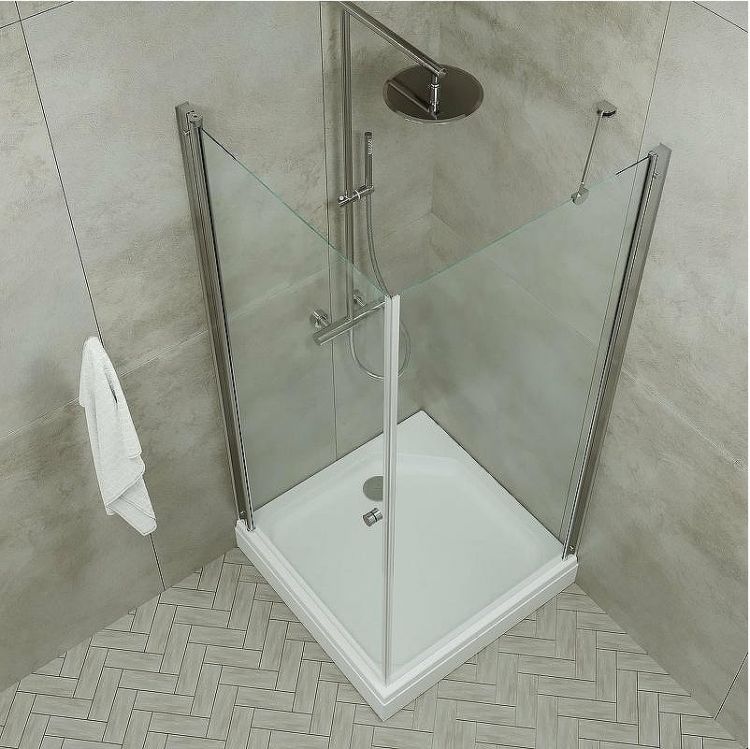 Душевой уголок Triton Форта-Хром 90х90 Щ0000053344 профиль Хром стекло прозрачное Душевой уголок Triton Форта-Хром 90х90 Щ0000053344 профиль Хром стекло прозрачное