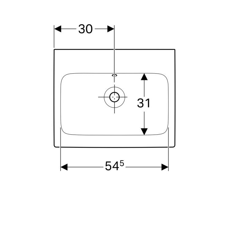 Раковина Geberit iCon, 124063000
