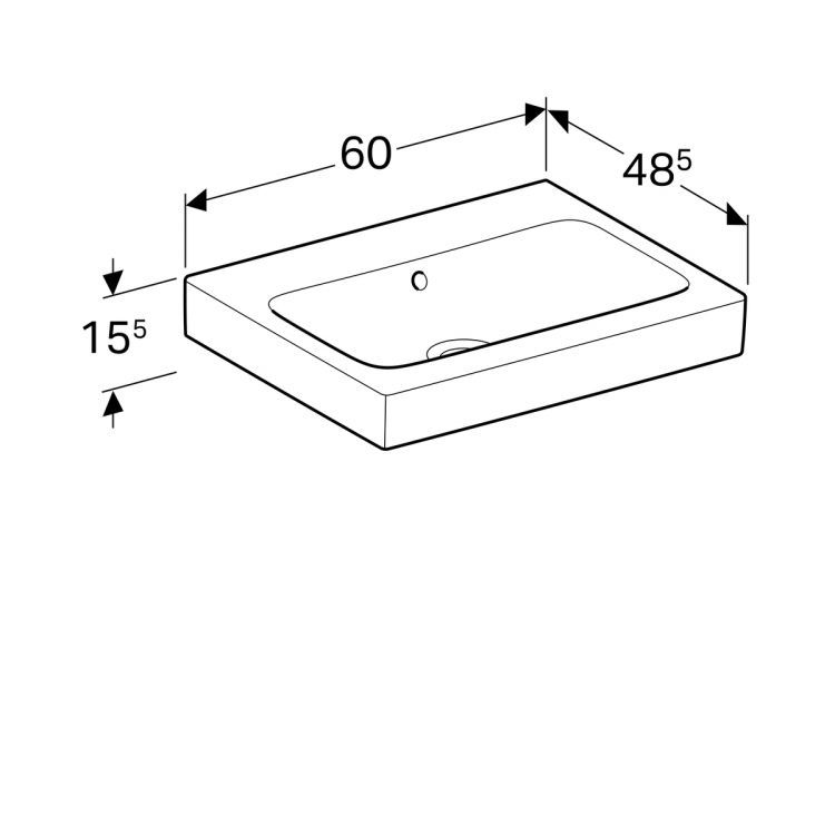 Раковина Geberit iCon, 124063000