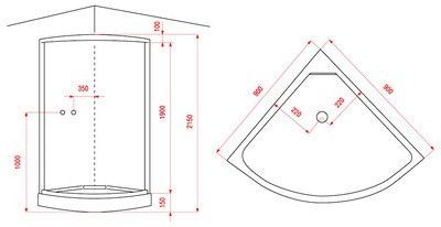 Душевая кабина Arcus AS-102 Душевая кабина Arcus AS-102