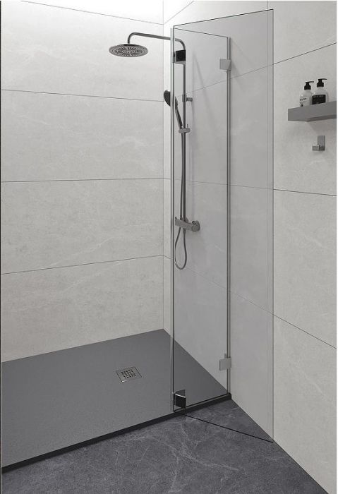 Душевой поддон из искусственного камня Starohome Solid 100х90 1237832 цвет Серый матовый