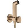 Hansgrohe  Bidette E Гигиенический душ со смесителем, держатель, цвет: бронза