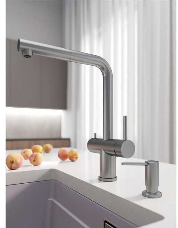 Смеситель для кухни Grandex Aqua Handy-P 902096 цвет Сатин