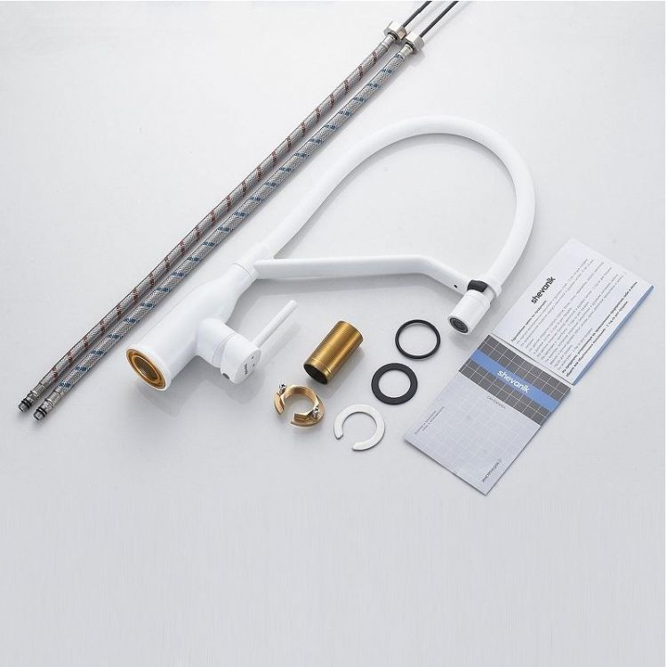 Смеситель для кухни Shevanik S343C-1 цвет Белый