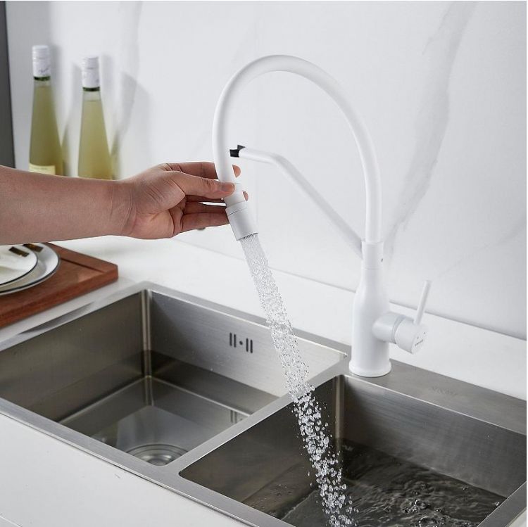 Смеситель для кухни Shevanik S343C-1 цвет Белый