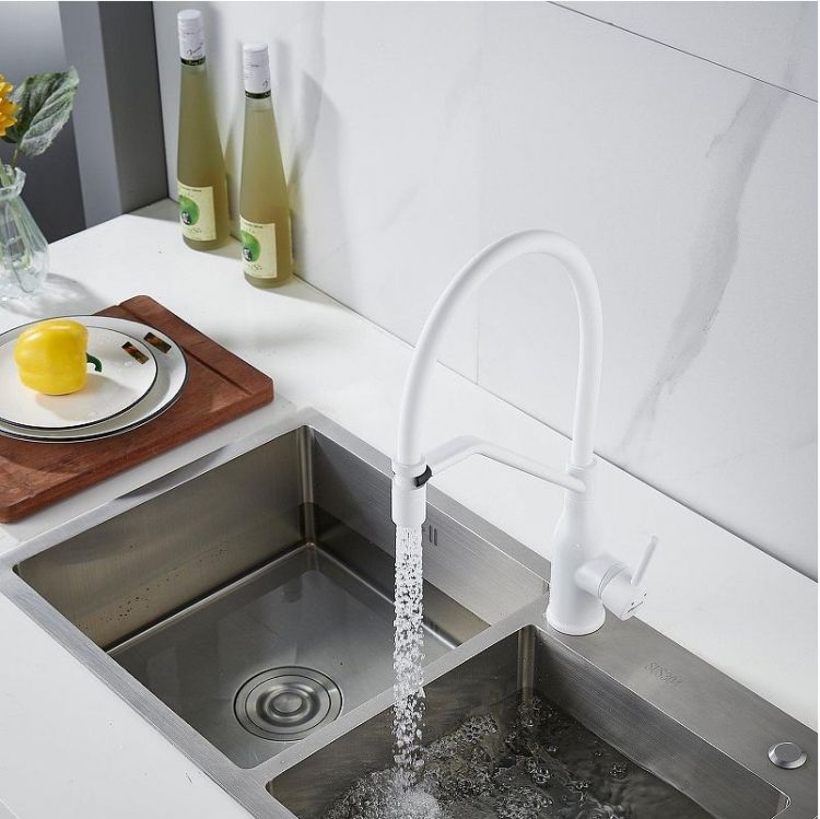 Смеситель для кухни Shevanik S343C-1 цвет Белый