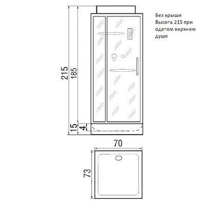 Душевая кабина River Moero Б/К 70/73 MT Душевая кабина River Moero Б/К 70/73 MT