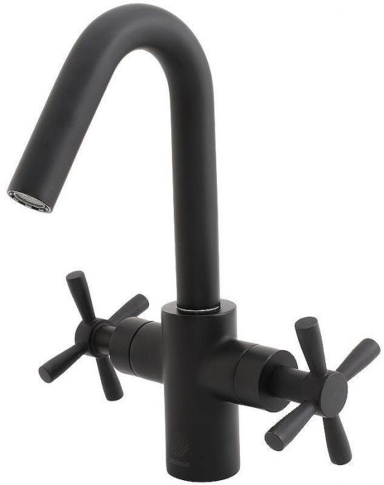 Смеситель для раковины Orange Mia M34-011B Черный матовый