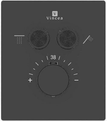 Смеситель для душа Vincea VSCV-321T-MMB с термостатом Черный матовый