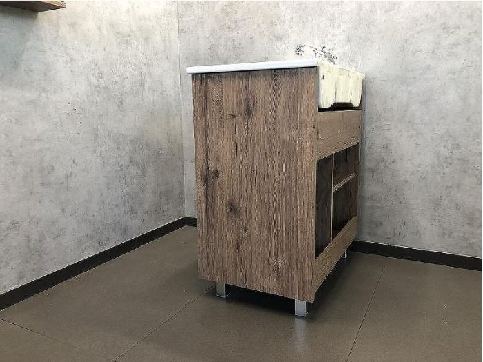 Тумба с раковинами Comforty Марио 75 00-00004157 Дуб темный