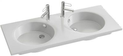 Раковина Jacob Delafon Odeon Rive Gauche 120 EXAT112-Z-00 двойная Белая