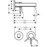 Hansgrohe Finoris Смеситель для раковины, встраиваемый, излив: 16.8см., внешняя часть, цвет: белый матовый
