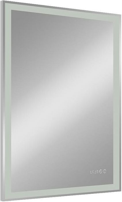 Зеркало Континент Mercury 700х900 ЗЛП344 с подсветкой с сенсорным выключателем с подогревом с часами