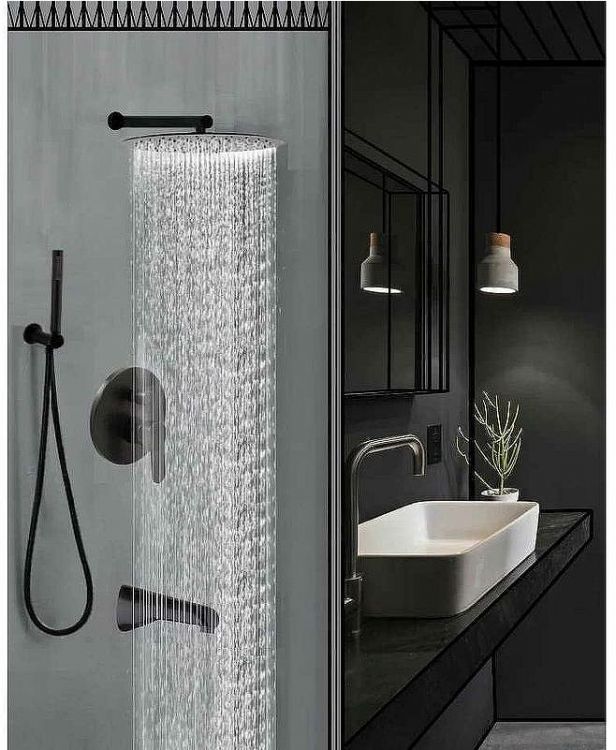 Душевая система ALMAes Marita TVZ-8833 Черная матовая Душевая система ALMAes Marita TVZ-8833 Черная матовая