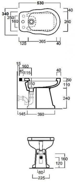 Биде Simas Londra LO923bi*1 Белое