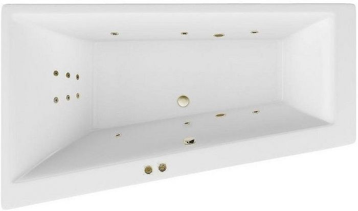 Акриловая ванна Excellent Sfera Slim 170x100 L WAEX.SFL17S.LINE.BR с гидромассажем