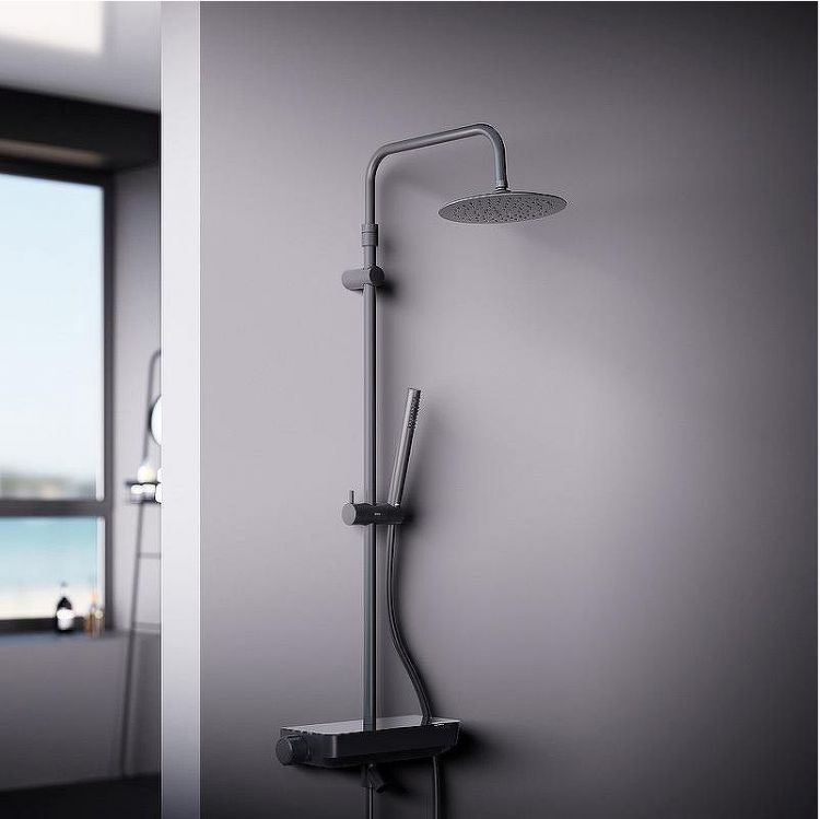 Душевая система Damixa Scandinavian Pure 936760300 с термостатом Черная матовая Душевая система Damixa Scandinavian Pure 936760300 с термостатом Черная матовая