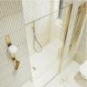 Душевая дверь Maybah Glass MGD-809-3 900x1980 на монопетле Золото стекло прозрачное