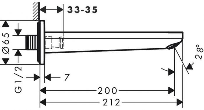 Излив для смесителя Hansgrohe Rebris S 72430000 Хром