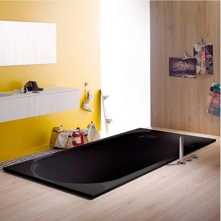 Стальная ванна Bette Comodo 180x80 1251-035 PLUS Черное дерево с шумоизоляцией и антигрязевым покрытием